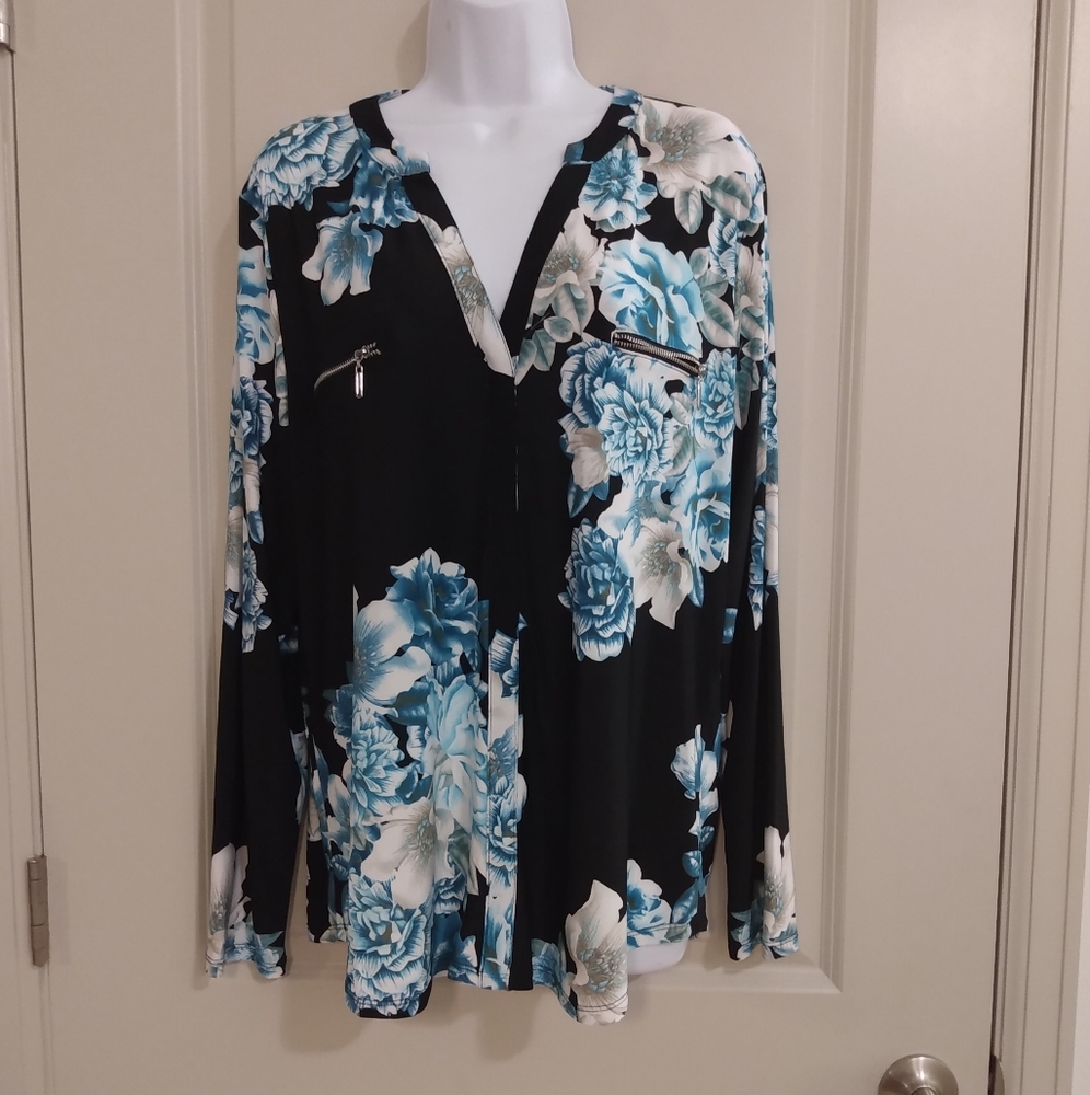 Inc floral blouse